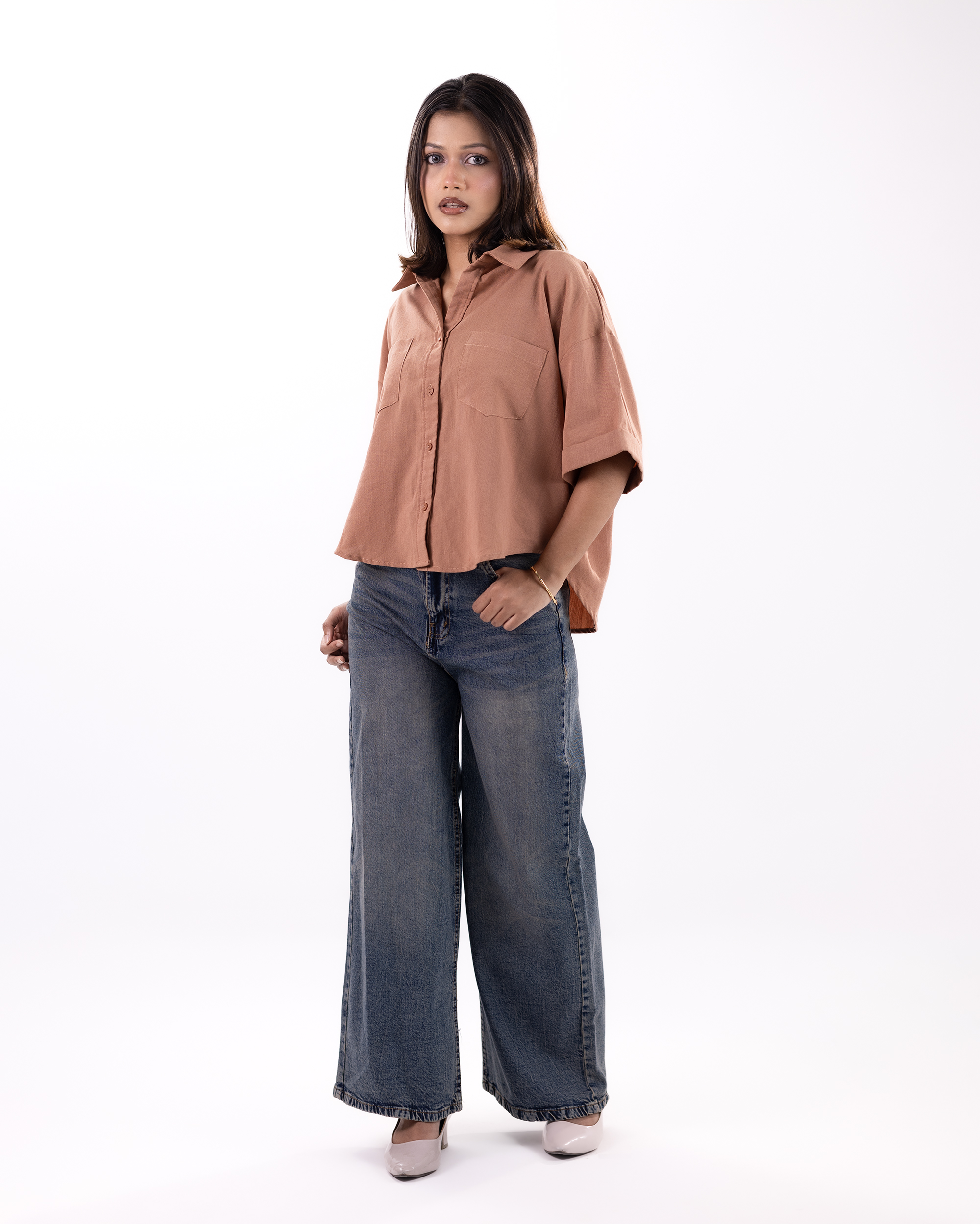 Signature Chic Denim Wide Leg Baggy Jean's || 21001 gallery picture 4