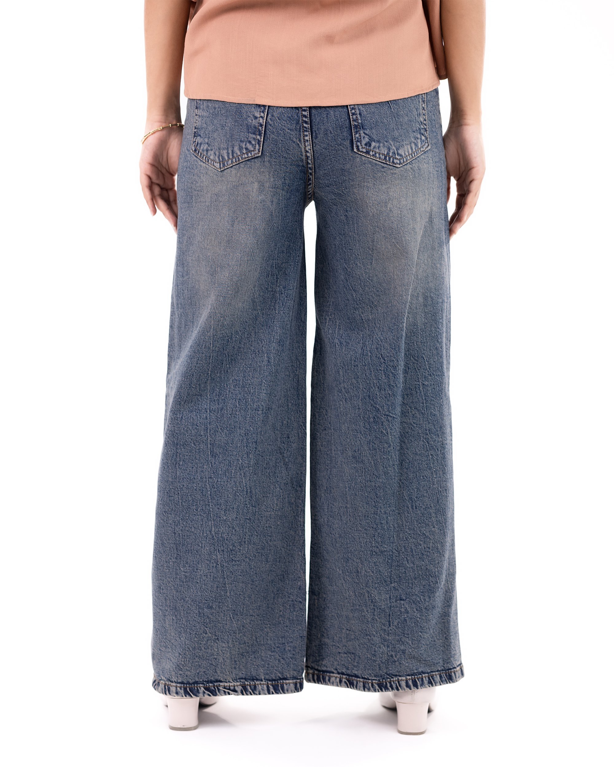 Signature Chic Denim Wide Leg Baggy Jean's || 21001 gallery picture 5