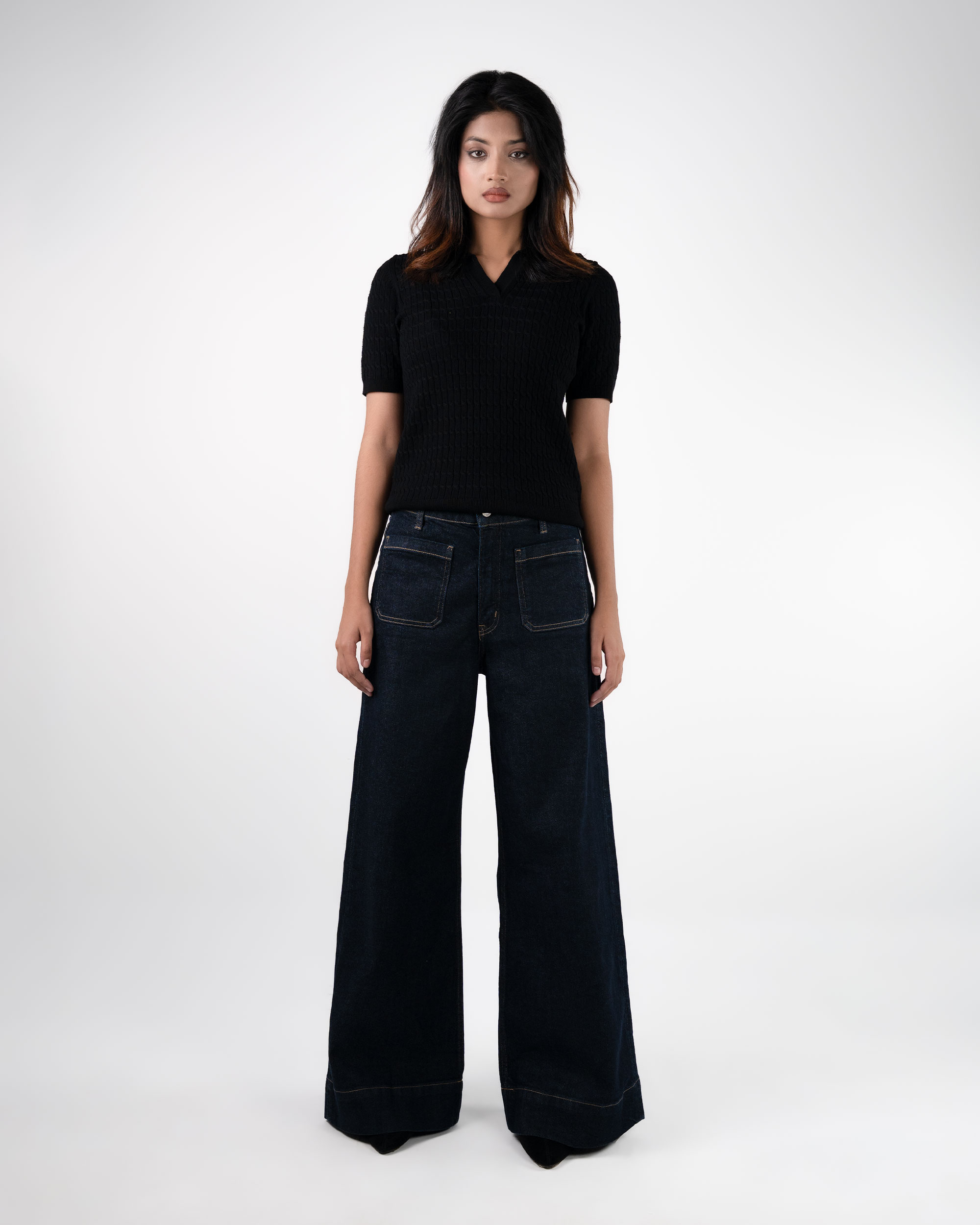 Alyza Patch Pocket Denim || 3037 alternative angle