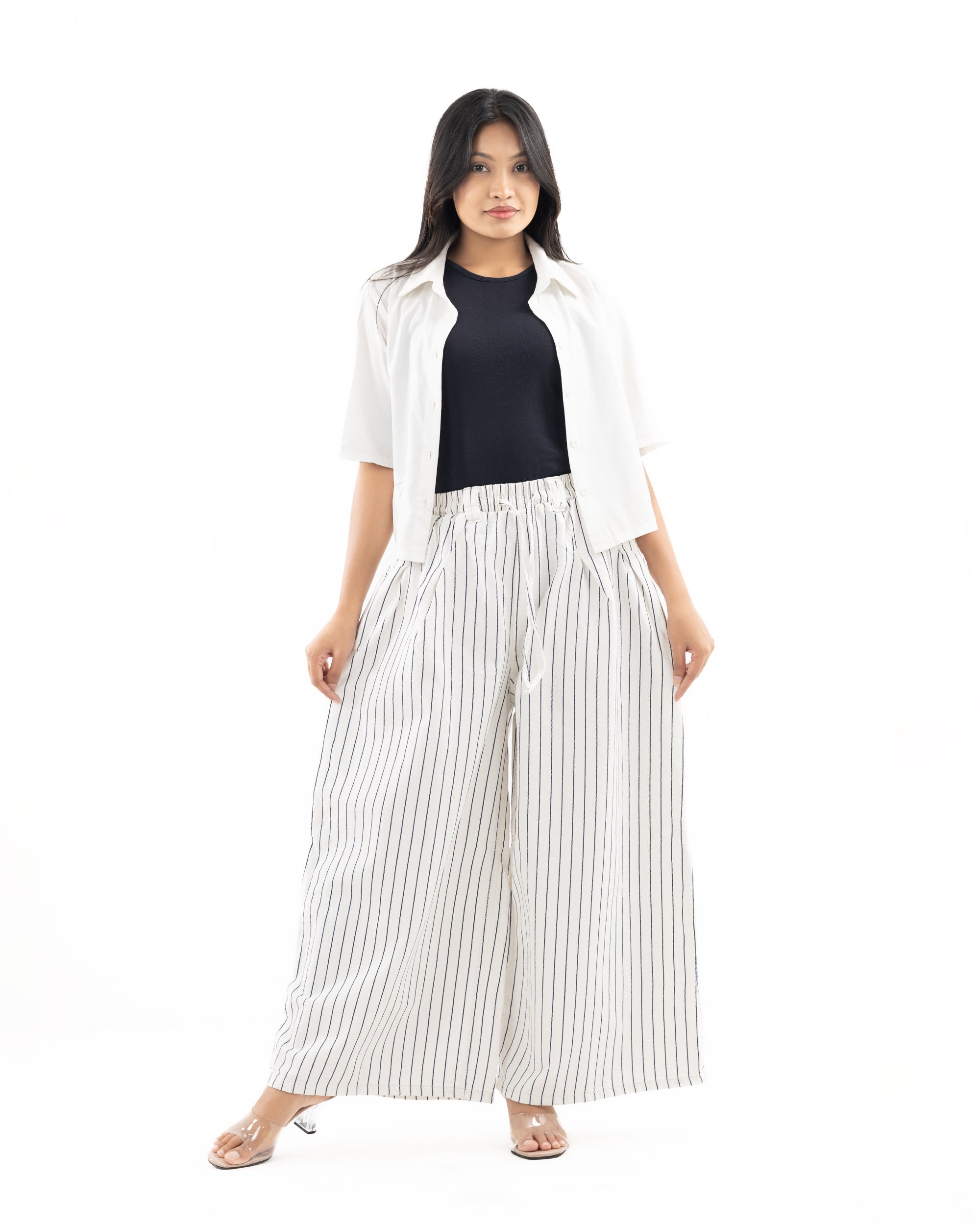 Striped Wide Leg Plazo || 41016 alternative angle