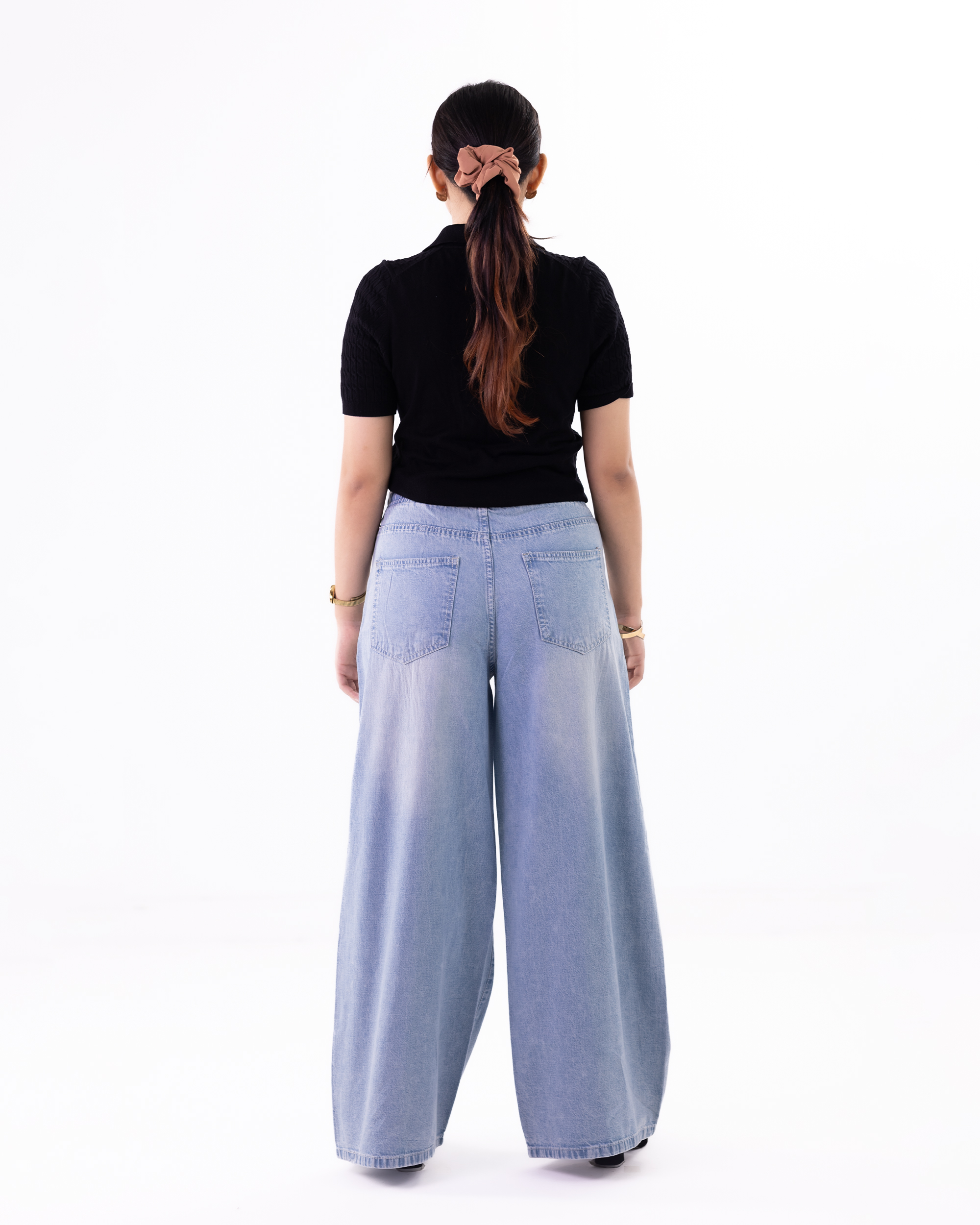 Comfy Wide-Leg Denim Pant || 41011 gallery picture 4