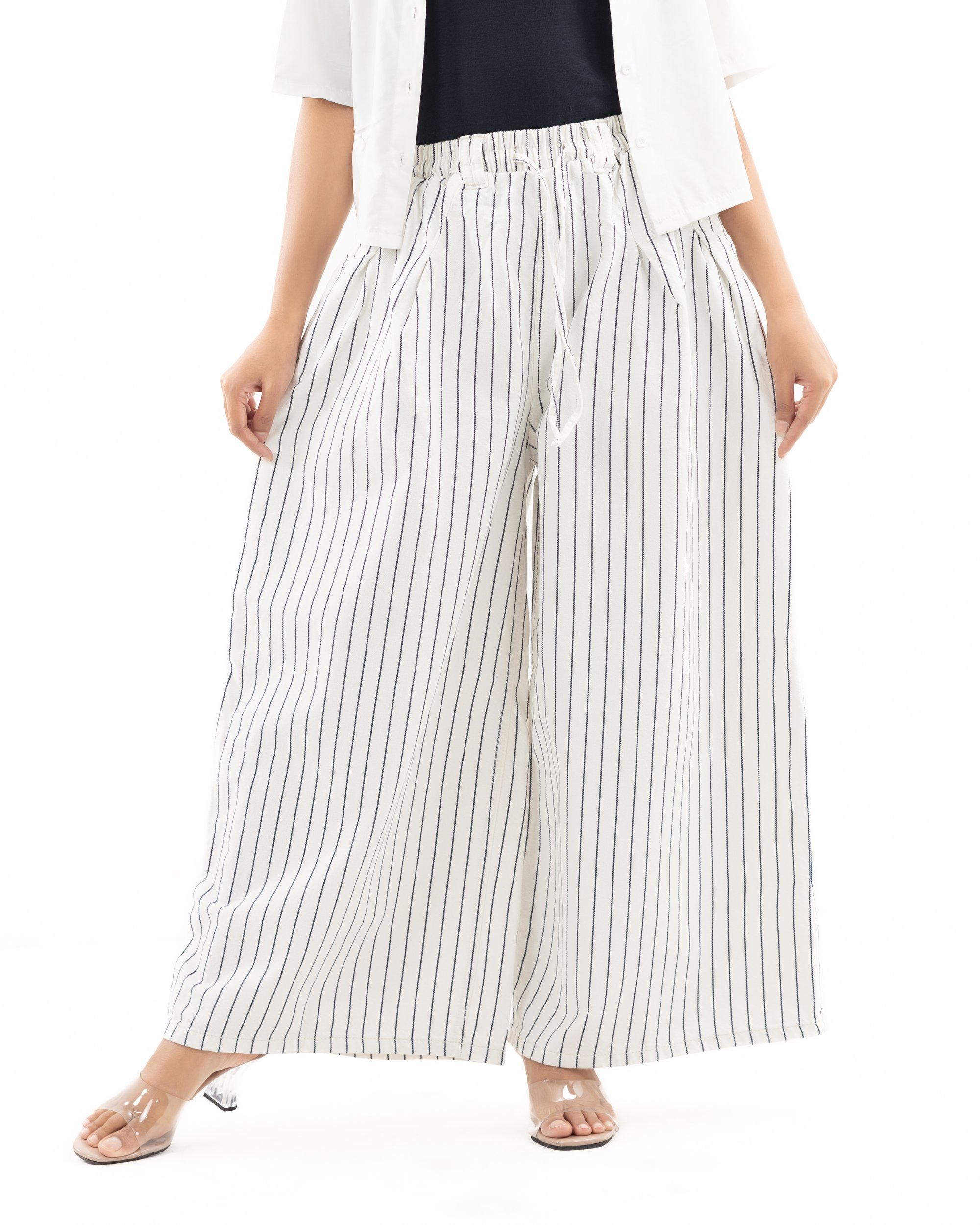 Striped Wide Leg Plazo || 41016