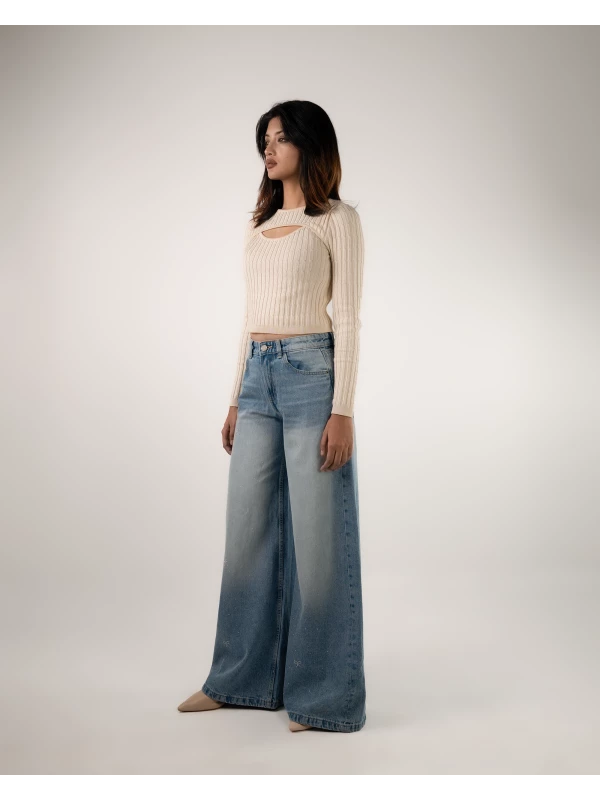Bow Sky Fade Baggy Denim | | 2125 gallery picture 3