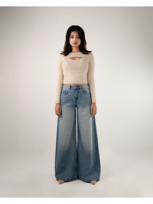 Bow Sky Fade Baggy Denim | | 2125 alternative angle