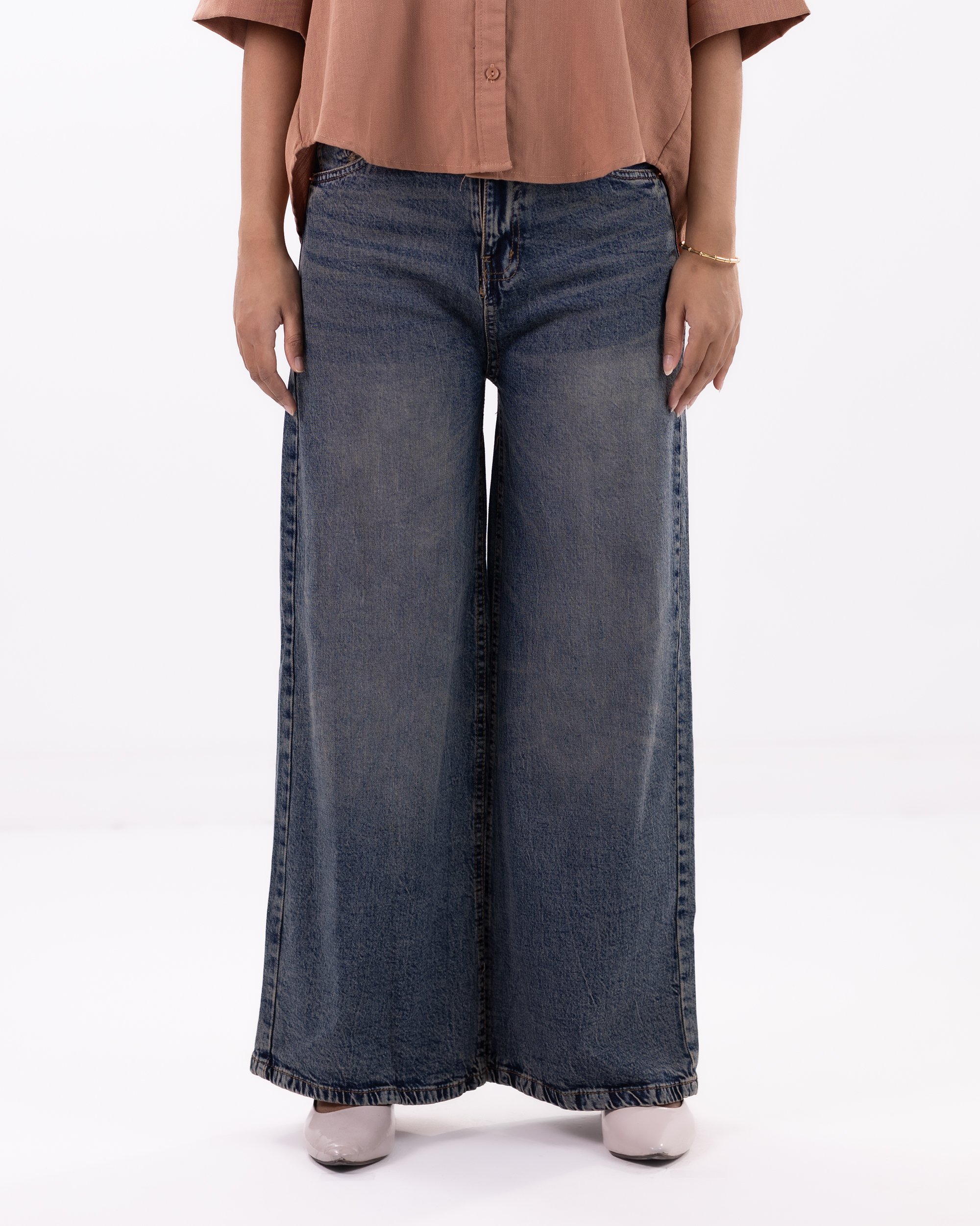 Signature Chic Denim Wide Leg Baggy Jean's || 21001