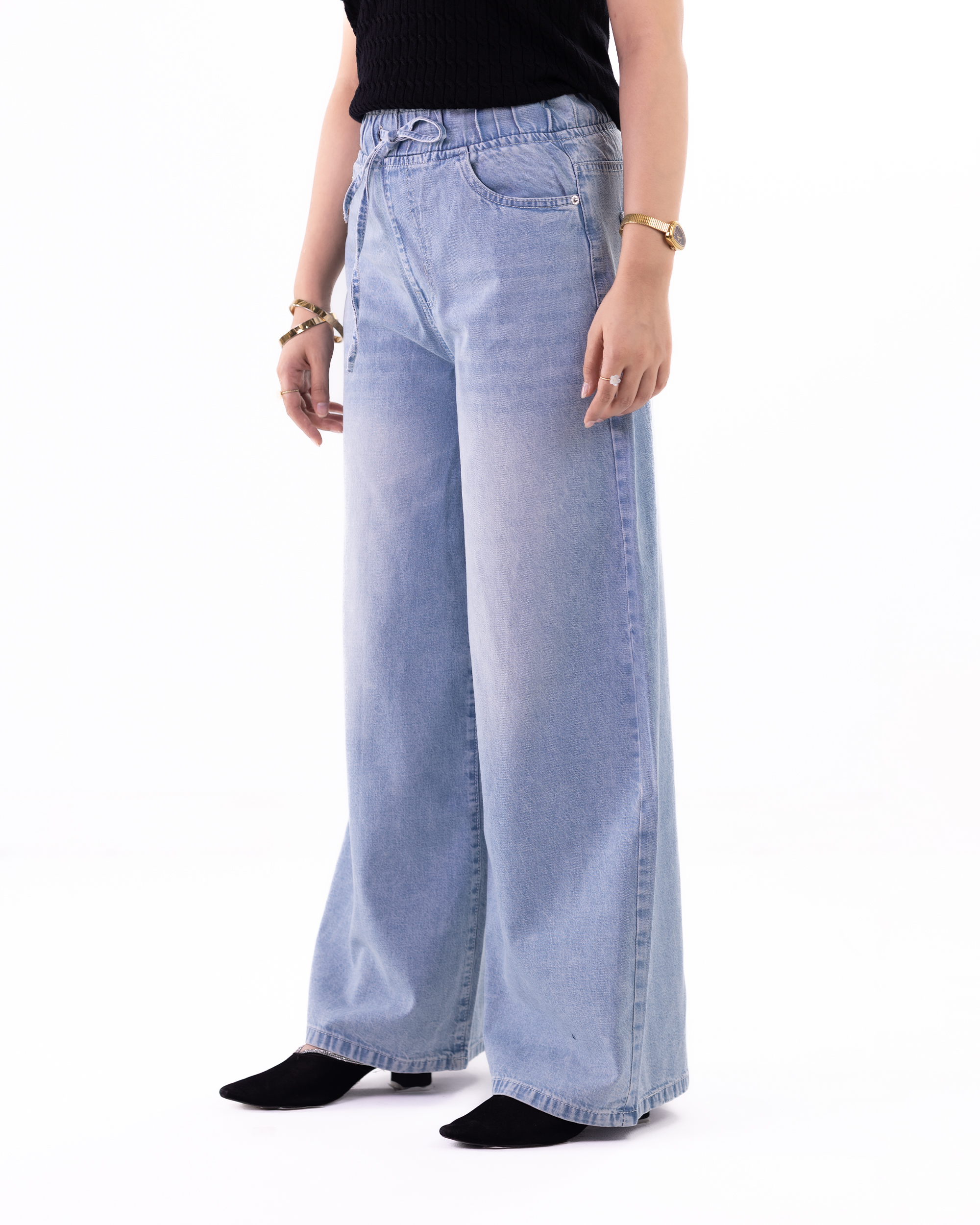 Comfy Wide-Leg Denim Pant || 41011 gallery picture 3